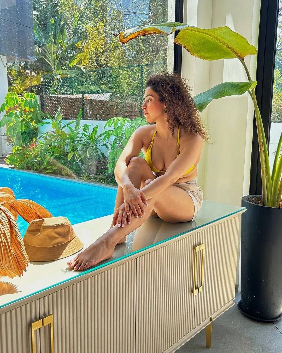 Photos Sanya Malhotra Flaunts Her Figure Wearing A Bikini See Here