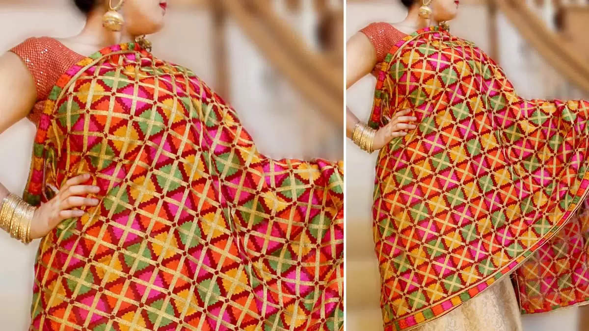 KarwaChauth 2022 These Designs Of Phulkari Dupatta Will Enhance The   48c9a1684c8b0cdc418d547ad0375ee8 