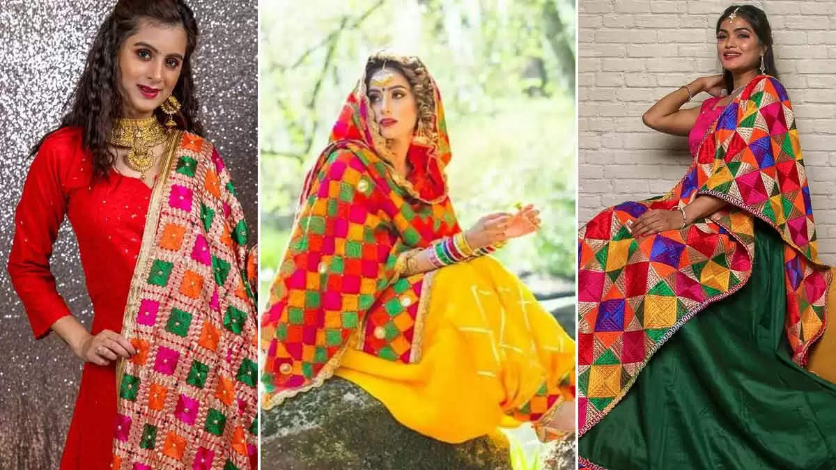 Silk green suit with phulkari dupatta | Mehendi outfits, Mehndi outfit,  Mehendi ceremony outfits